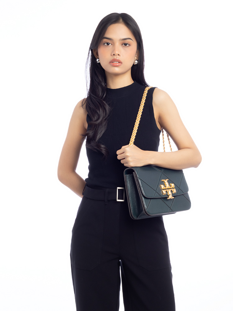 Eleanor Diamond Quilted Shoulder Bag Submarine