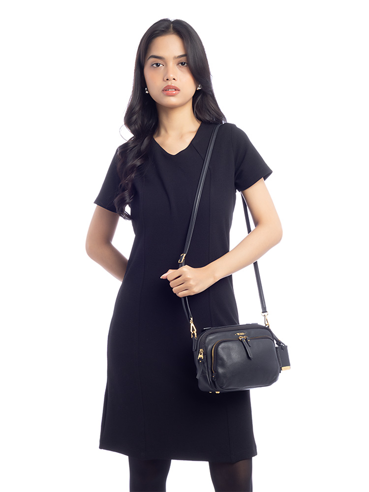 Voyageur Luanda Leather Flight Bag Black