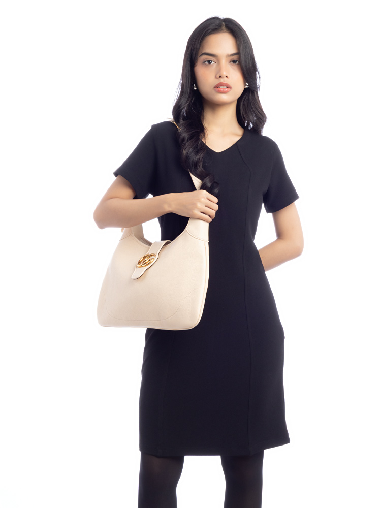 Goatskin Aphrodite Medium Shoulder Bag Skin Rose