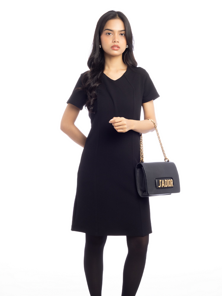 Smooth Calfskin JAdior Chain Flap Bag Black