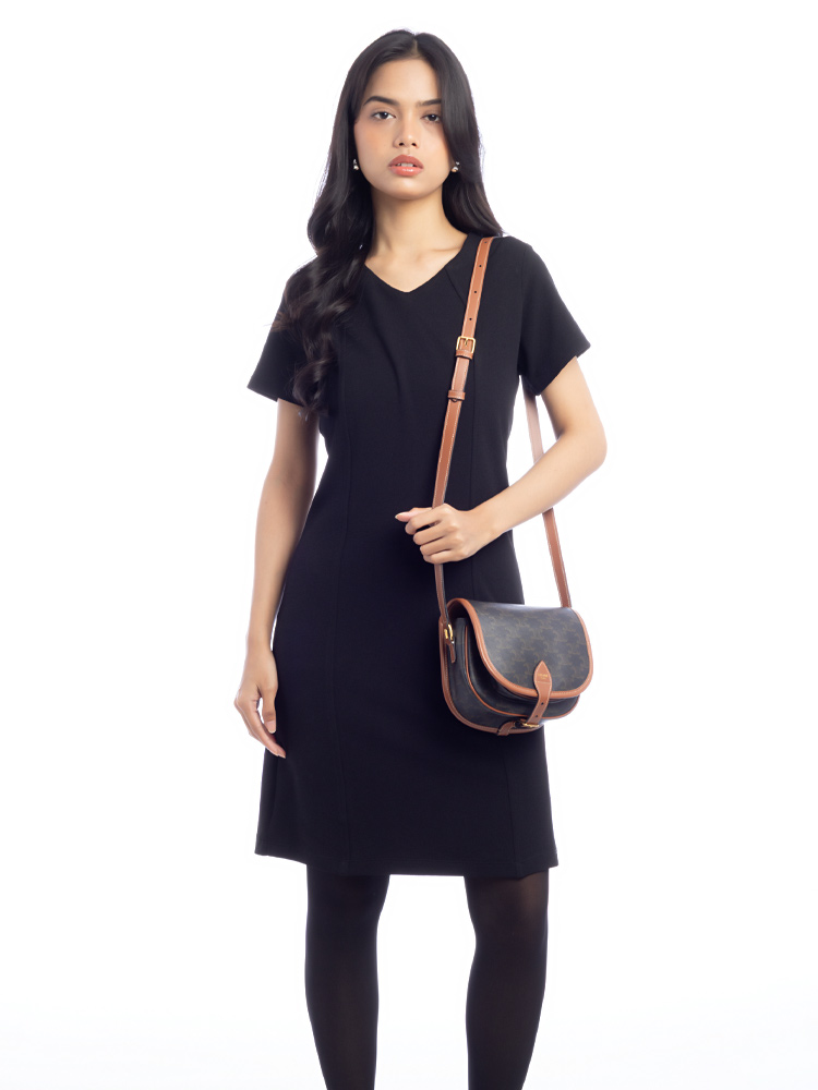 Triomphe Folco Medium Shoulder Bag Tan