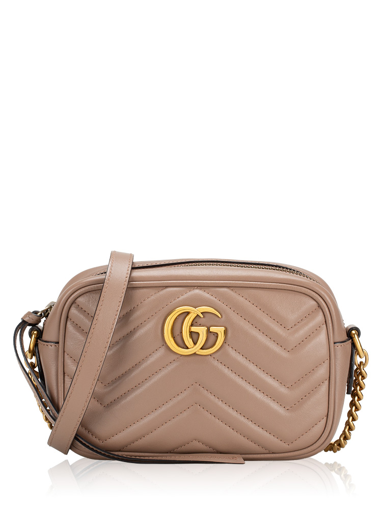 GG Marmont Matelasse Mini Camera Bag Porcelain Rose