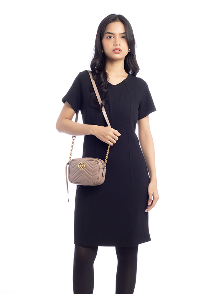 GG Marmont Matelasse Mini Camera Bag Porcelain Rose