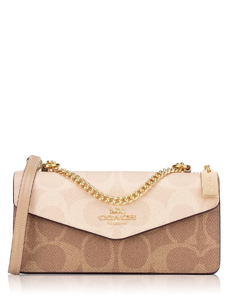 CBI99 Signature Blocked Klare Envelope Crossbody Sand Tan
