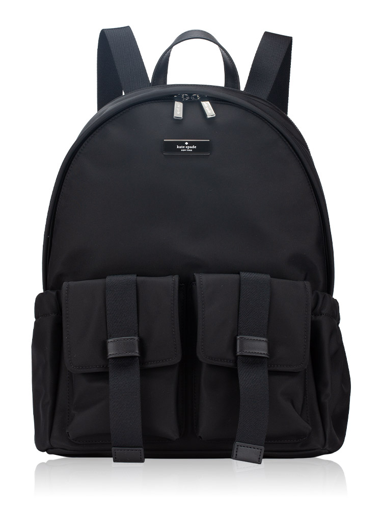 Carter Cargo Nylon Large Backpack Black