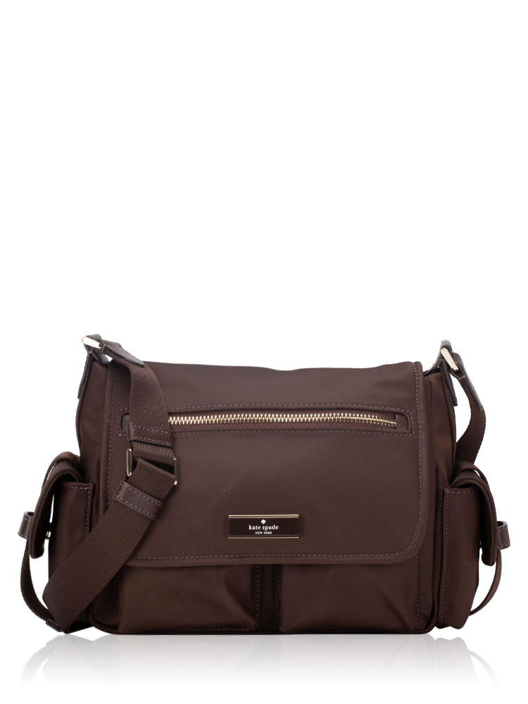 Carter Nylon Cargo Messenger Bag Hot Fudge