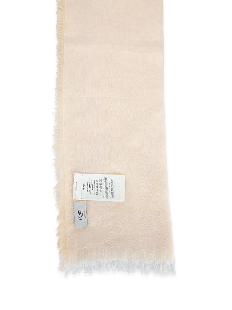 Cotton FF Fendi Scarf Beige