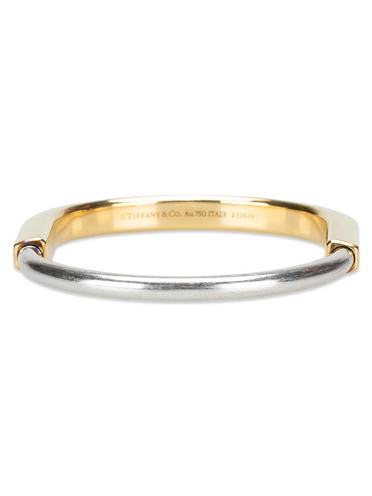 18K Yellow and White Gold Lock Medium Bracelet