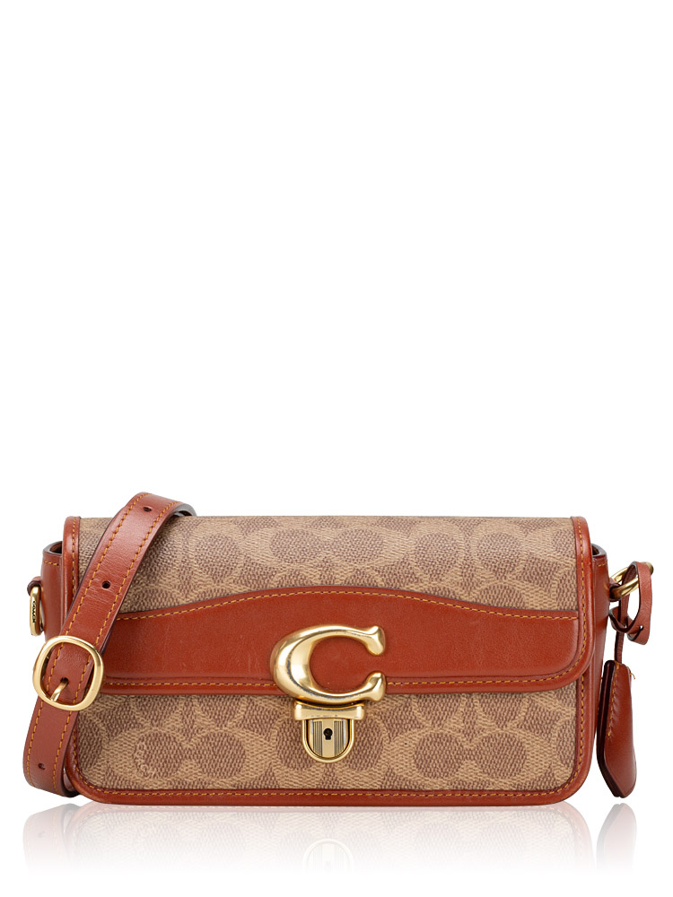 CE764  Signature Studio Baguette Bag Tan Rust