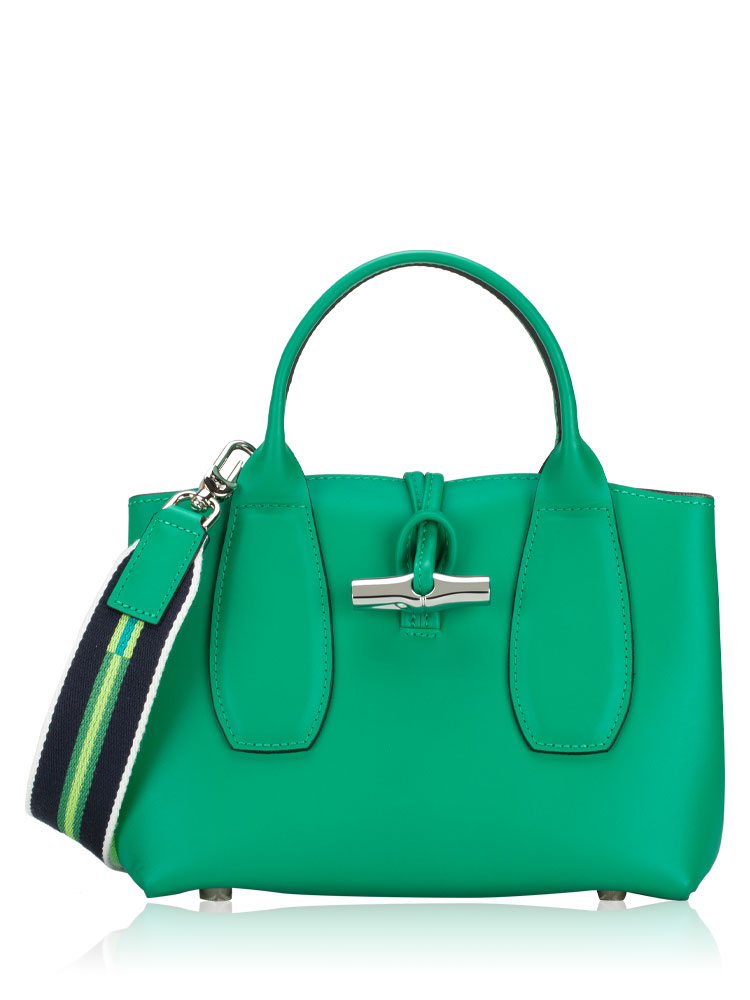 Roseau Leather Small Top Handle Green