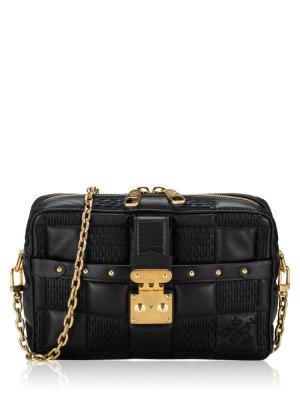 Damier Quilt Lambskin Troca PM Noir