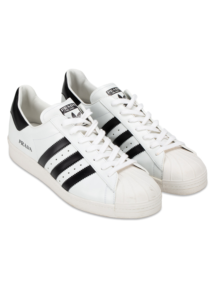 X Adidas Calfskin FW6680 Superstar Sneakers White Black Sz 12