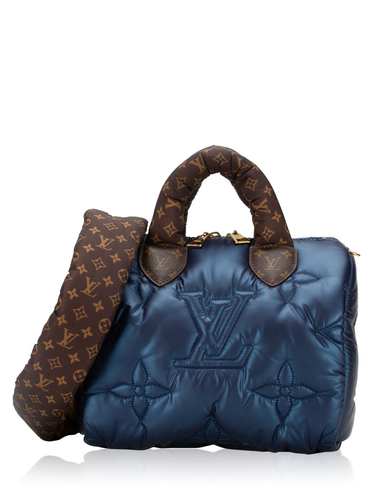 Mini Monogram Pillow Speedy Bandouliere 25 Navy