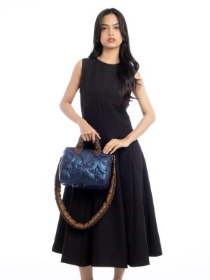 Mini Monogram Pillow Speedy Bandouliere 25 Navy