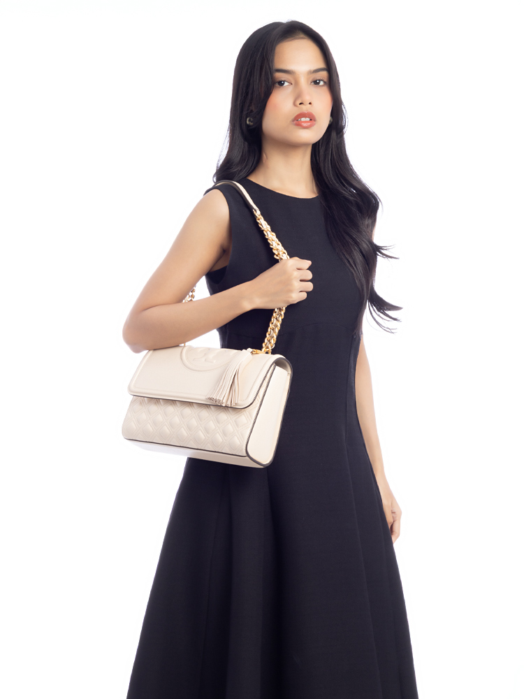 Fleming Convertible Shoulder Bag New Cream