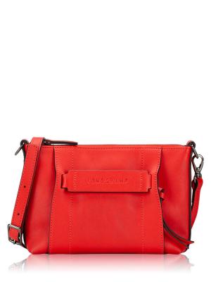 3D Leather Small Crossbody Red