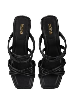 Corrine Leather Sandal Black Sz 8