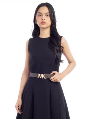 Signature Reversible Twist Belt Brown Luggage