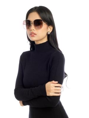 SF300S Square Sunglasses Gradient Brown