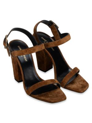 Suede Oak 100 Ankle Strap Sandals Land Sz 38.5