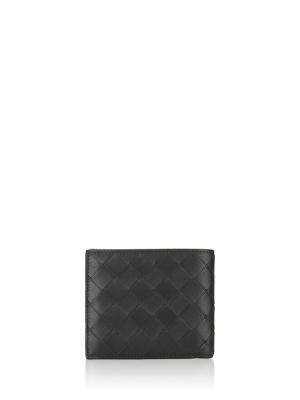 Nappa Intrecciato Bifold Wallet Dark Green Travertine