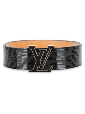 Epi Electric 40mm LV Initiales Belt Noir Sz 90