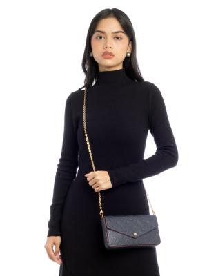 Monogram Empreinte Pochette Felicie Marine Rouge