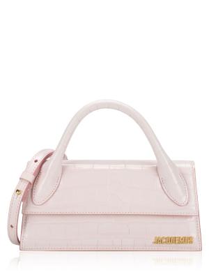 Croc Stamp Calfskin Le Chiquito Long Pale Pink