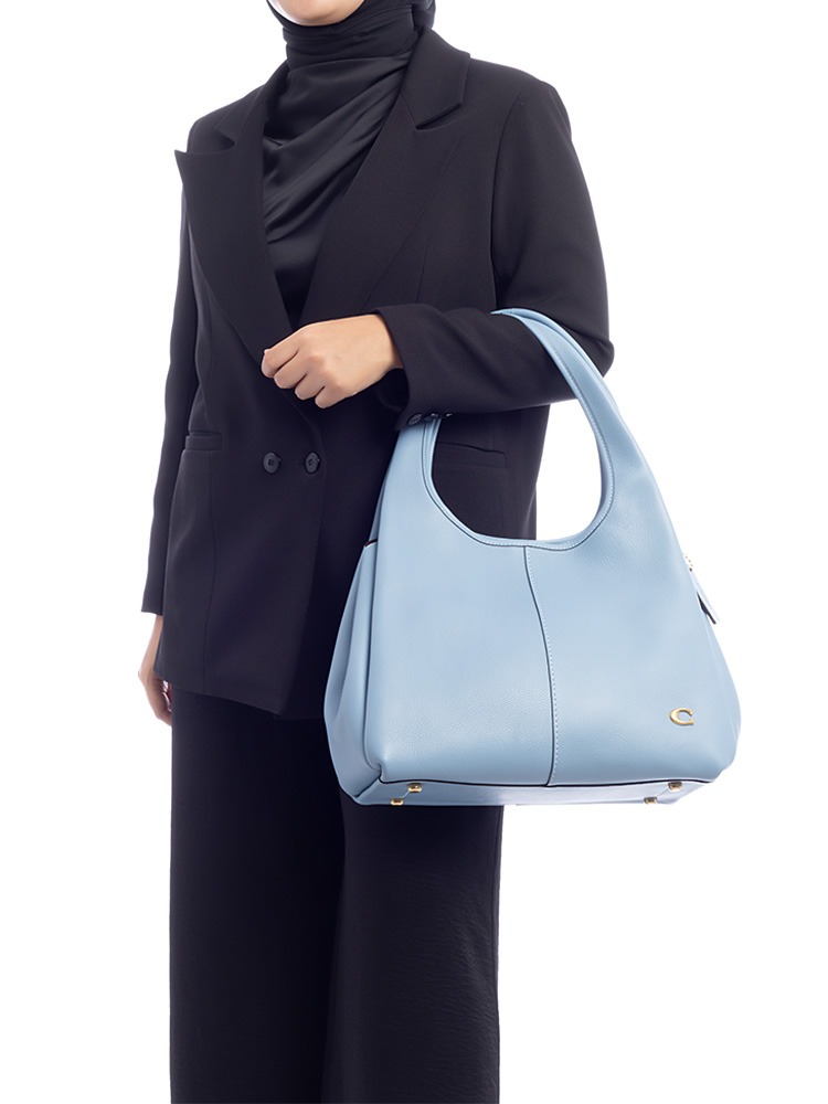 CM544 Lana Leather Shoulder Bag Bluebell