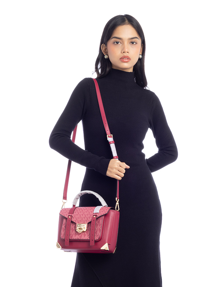 Signature Manhattan Medium Satchel Berry Multi