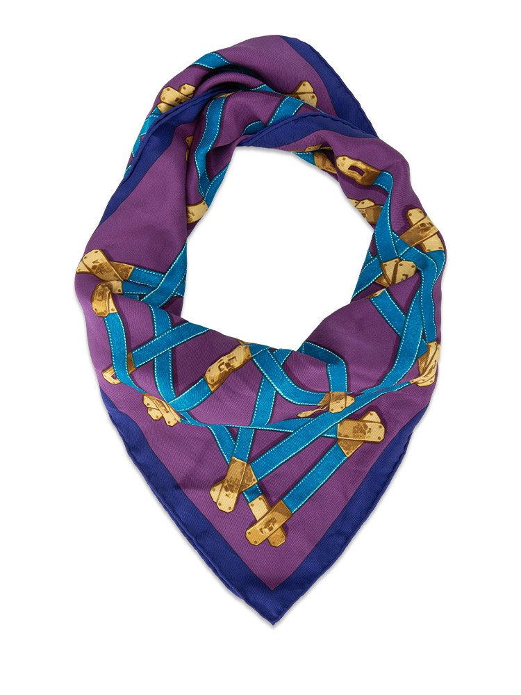 Silk Tres Kelly 65 Scarf Violet