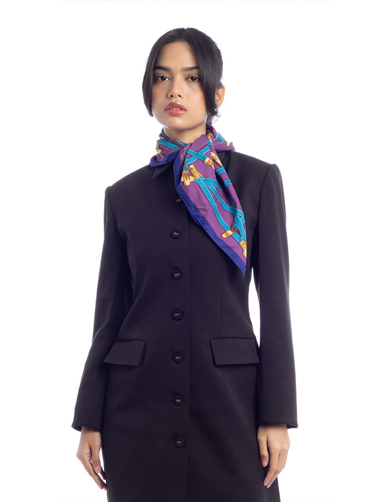 Silk Tres Kelly 65 Scarf Violet
