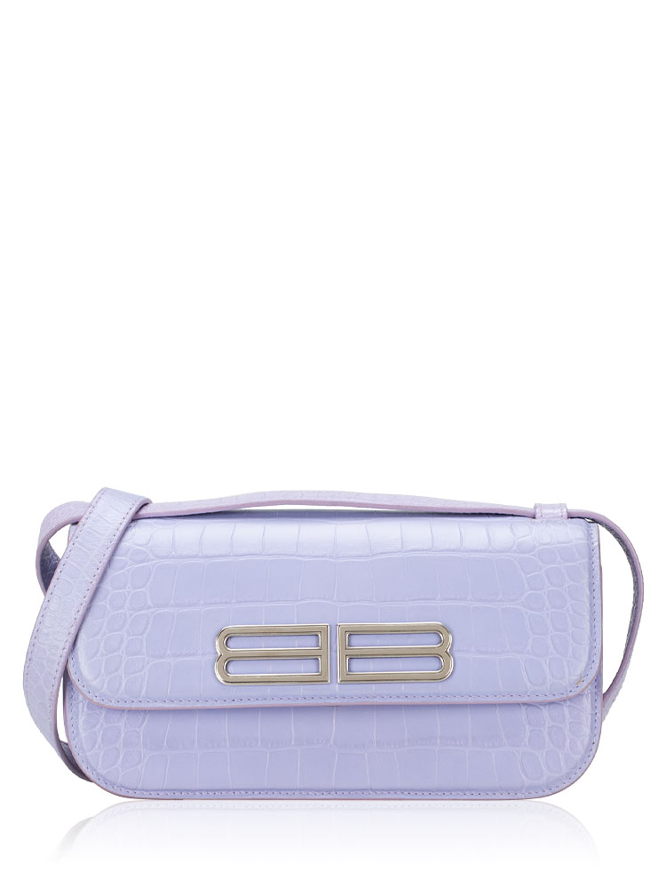 Croco Effect Gossip Small Shoulder Bag Lilac