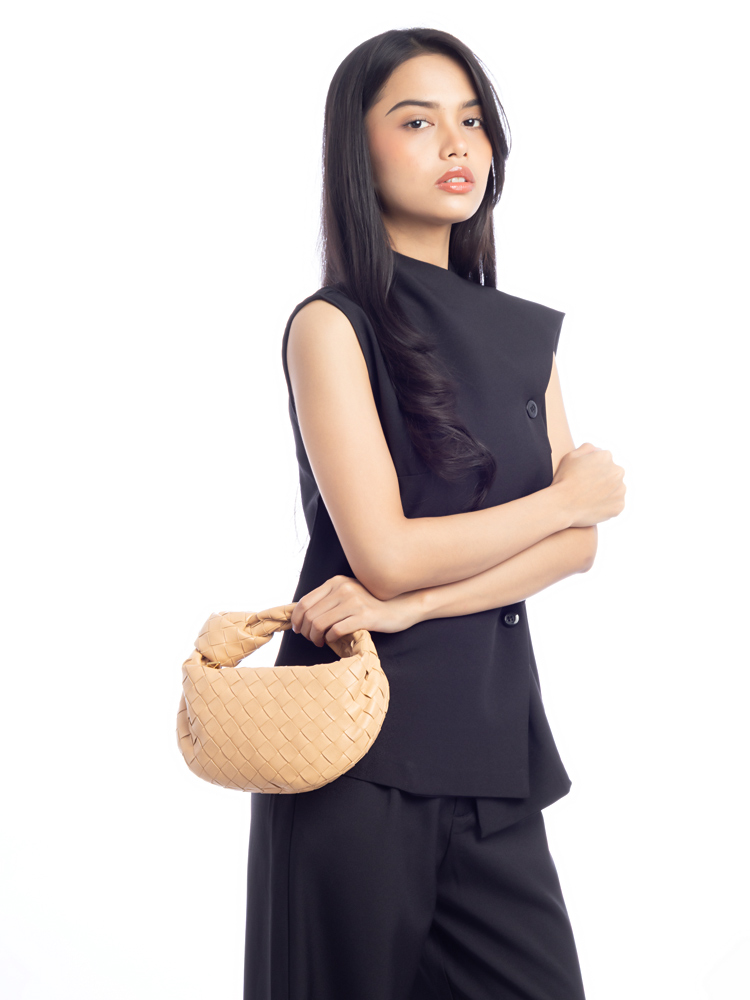 Nappa Intrecciato Mini Jodie Almond