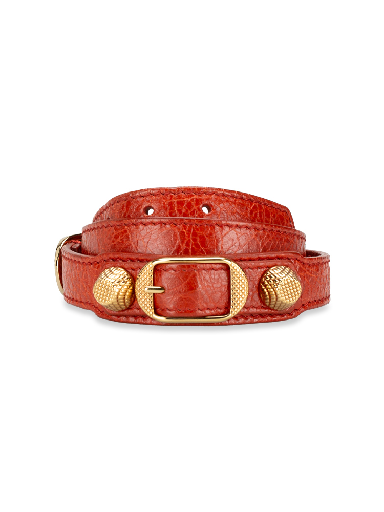 Giant Gold Triple Tour Bracelet Rouge Ambre Size S