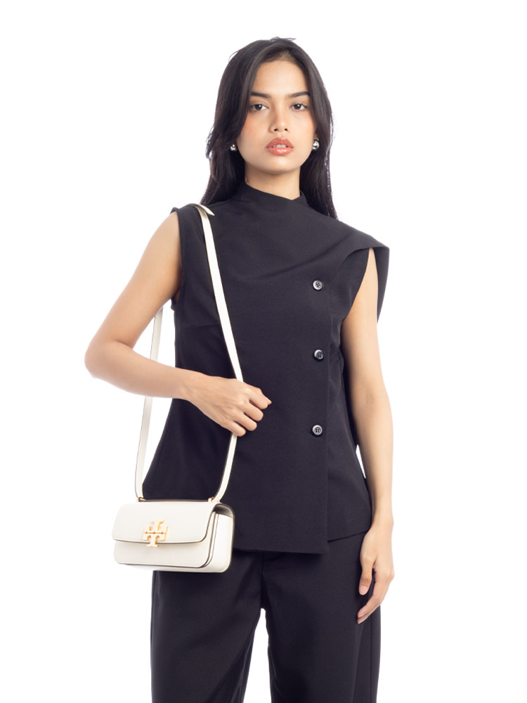 Eleanor East West Small Shoulder Bag Warm White