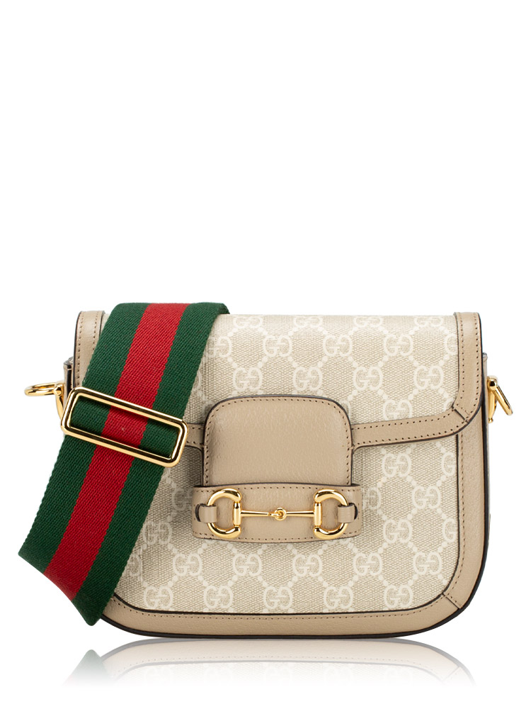 GG Supreme Web Horsebit 1955 Mini Shoulder Bag Beige Oatmeal