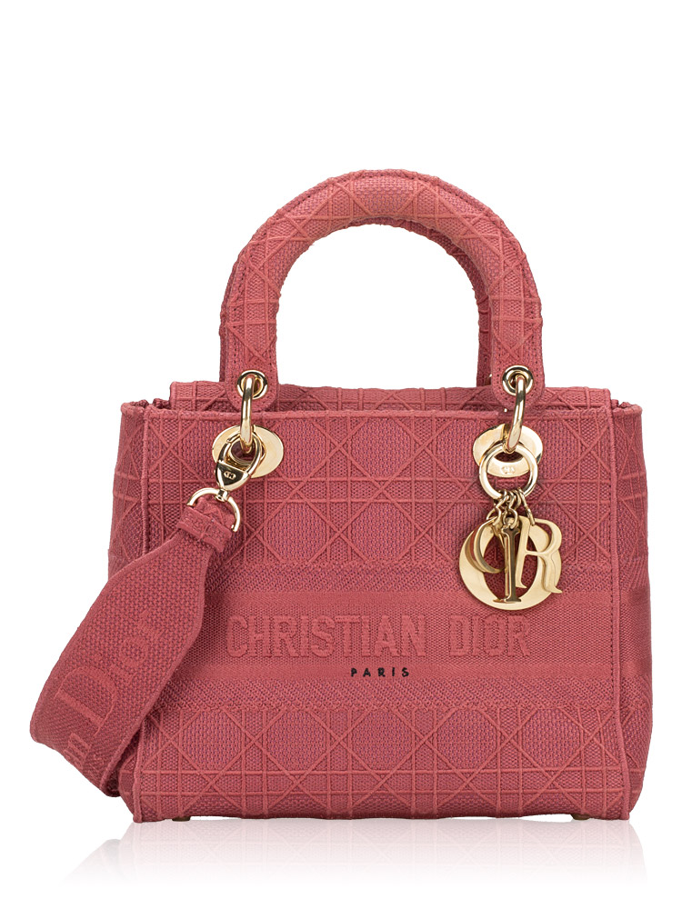 Toile Embroidered Medium Lady D-Lite Mallow Rose