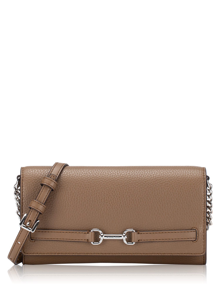 Carson Leather Convertible Wallet Crossbody Driftwood