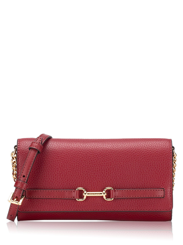 Carson Leather Convertible Wallet Crossbody Cherry