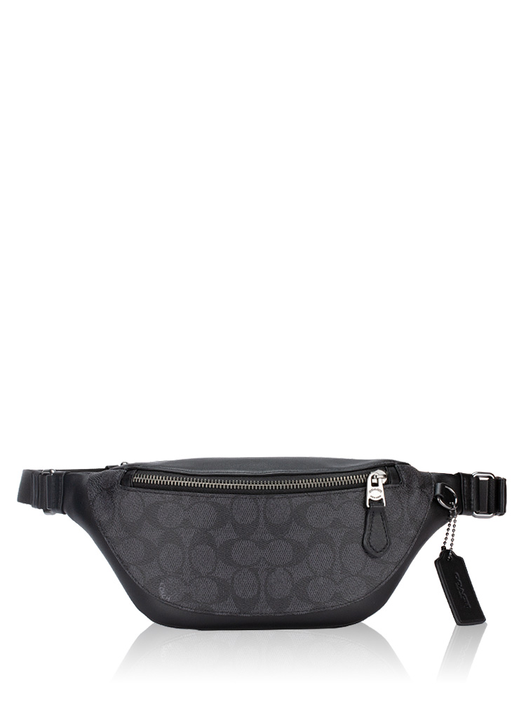 CW369 Signature Warren Mini Belt Bag Charcoal Black