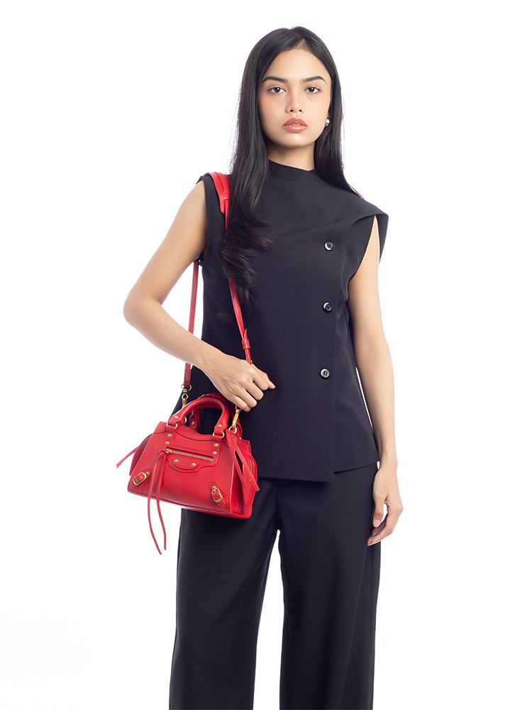 Smooth Calfskin Neo Classic Gold Mini City Red