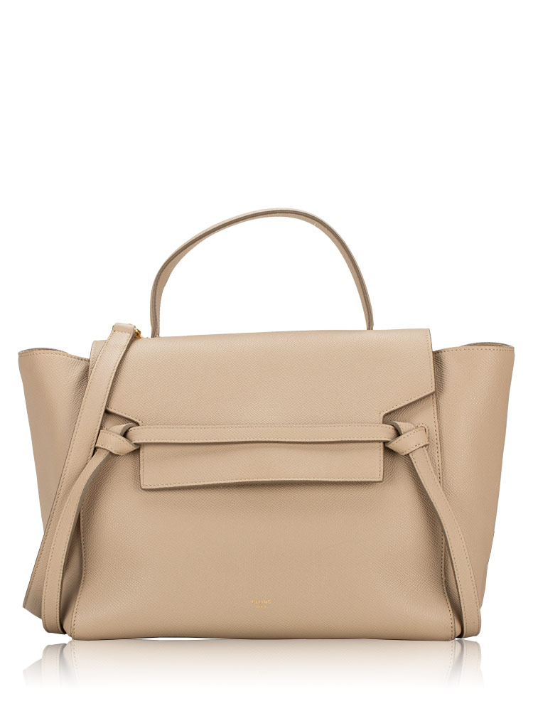 Grained Calfskin Mini Belt Bag Light Taupe