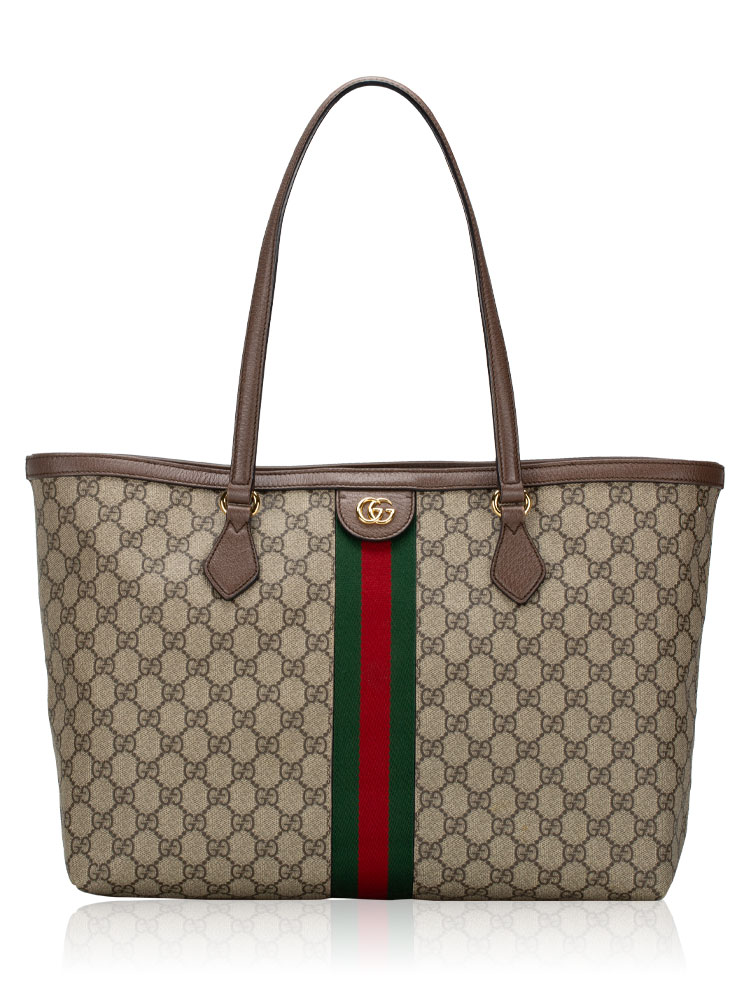 GG Supreme Ophidia Medium Tote Beige Ebony