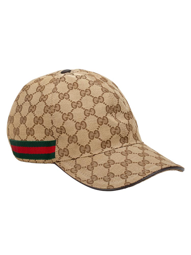 GG Canvas Web Baseball Cap Beige Ebony Size X