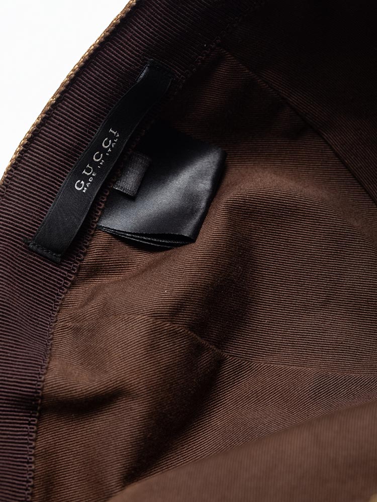 GG Canvas Web Baseball Cap Beige Ebony Size X