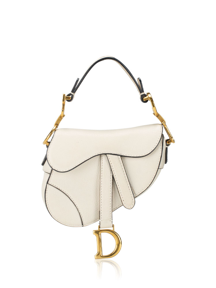 Goatskin Micro Saddle Bag Latte