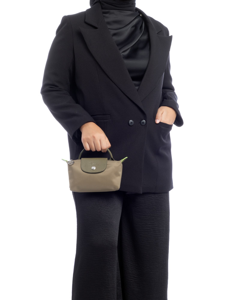 Le Pliage Green Pouch With Handle Artichoke