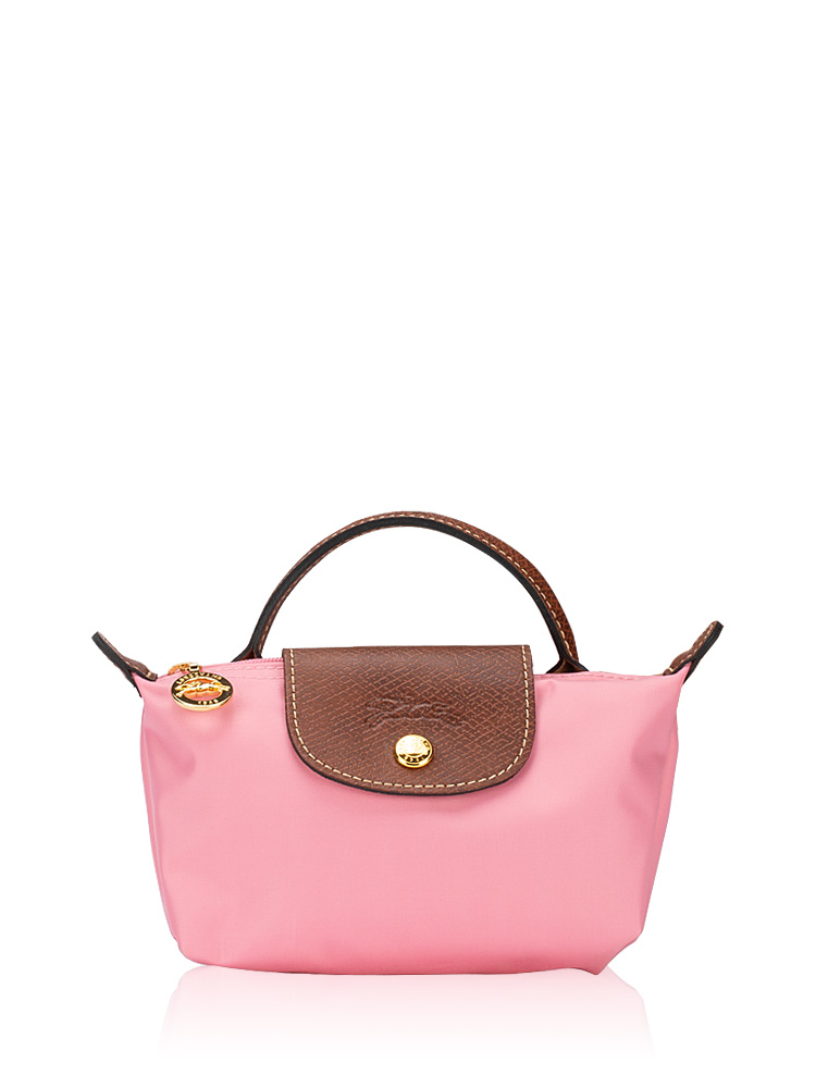 Le Pliage Green Pouch With Handle Orange