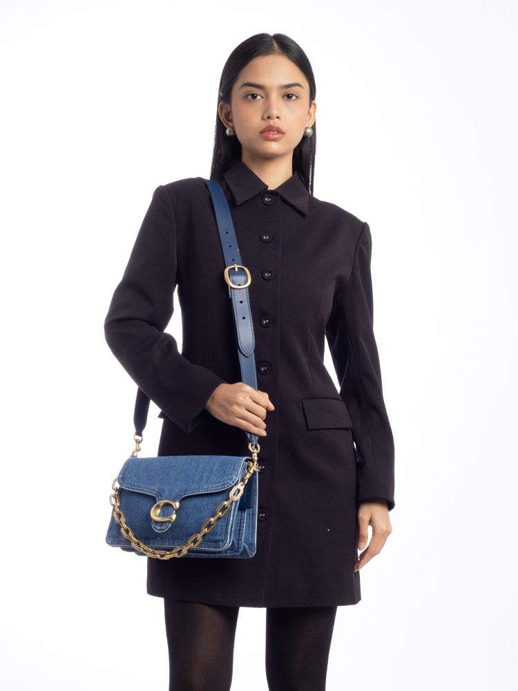 CAN14 Tabby Chain Shoulder Bag Deep Blue